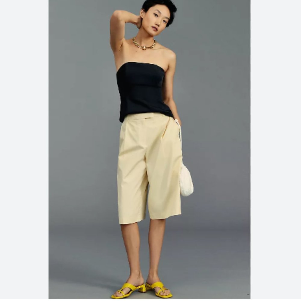 Brand New EXQUISE CROPPED PLEATED TROUSERS